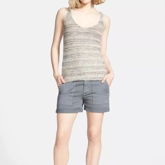 Vince Neutral Striped Sleeveless Knit Tank Size S - Picture 3 of 16